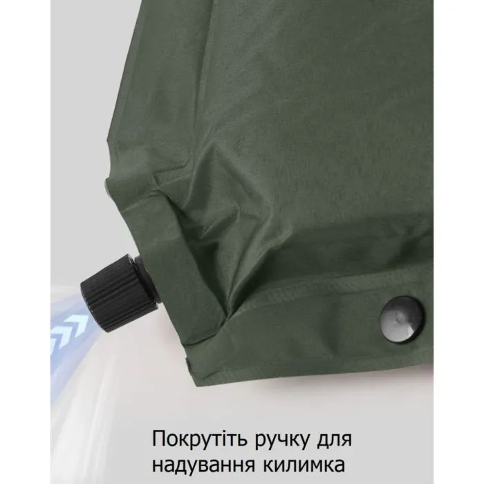Туристический коврик Naturehike CNK2450WS020, самонадувний, 200х63х10 см, темно-зелений (6927595712733) изображение 6