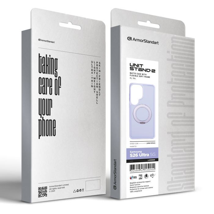 Чехол для мобильного телефона Armorstandart Unit Stand2 Samsung S26 Ultra 5G Lavender (ARM89963) изображение 6