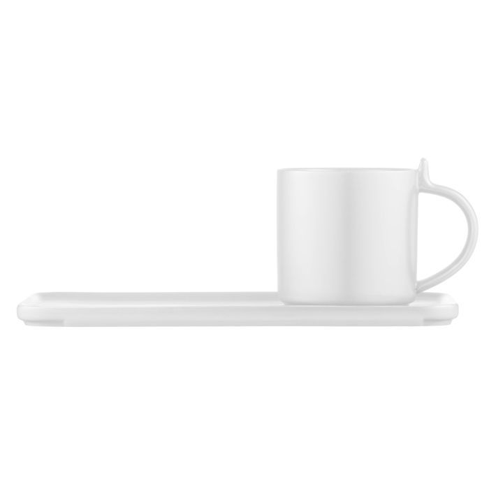Комплект посуду Ardesto чашка з блюдцем, 250мл, порцеляна, білий (AR3073WS) зображення 5