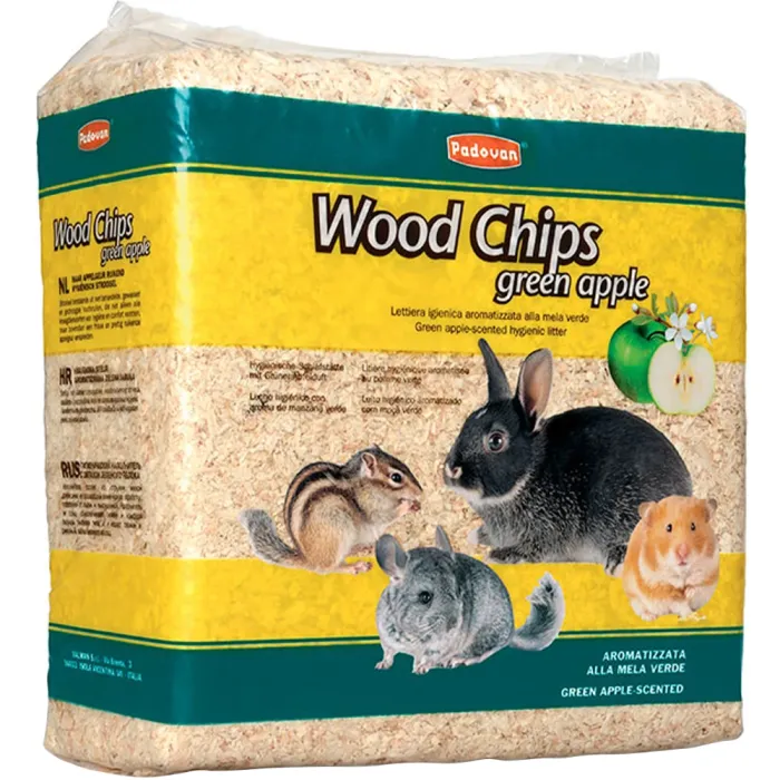 Наповнювач для гризунів Padovan Wood Chips Green Apple 1 кг (8001254000169)