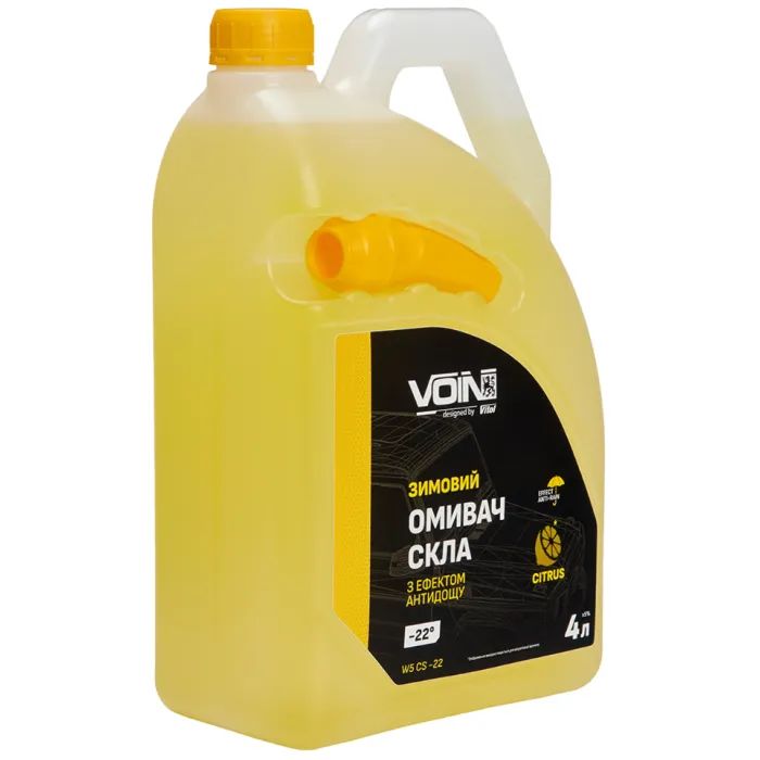 Омыватель автомобильный VOIN -22 Citrus з ефектом антидощу 4л (VOIN W5 CS -22) изображение 2