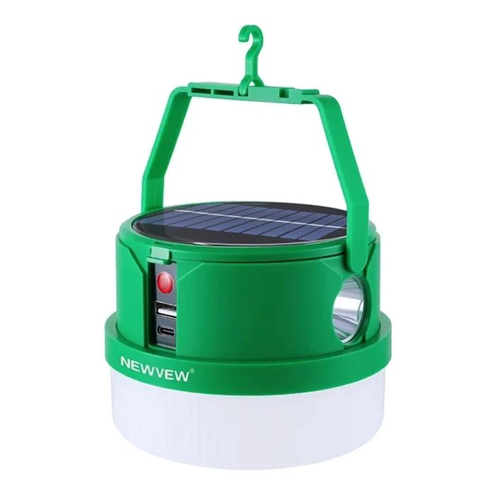 Фонарь NEWVEW NV-E972 50W Solar Panel 2400mAh Green (NWVW-NV-E972-GN)