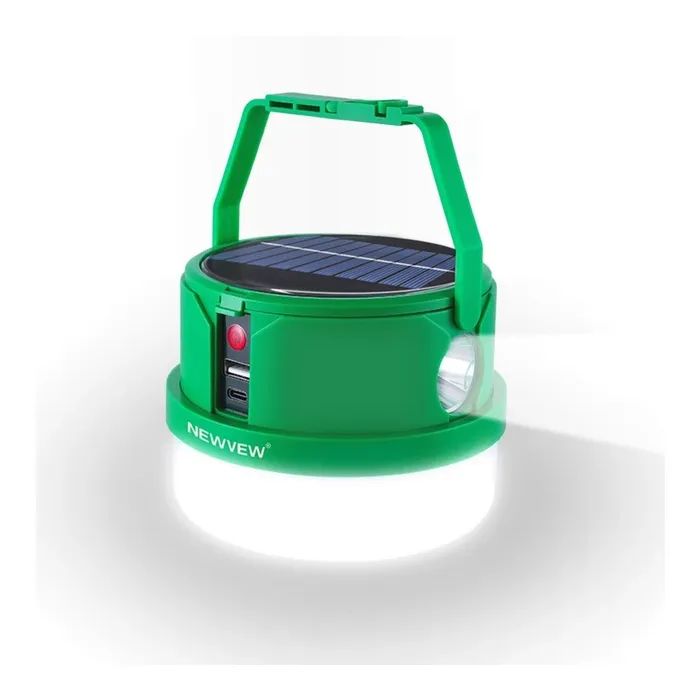 Фонарь NEWVEW NV-E972 50W Solar Panel 2400mAh Green (NWVW-NV-E972-GN) изображение 2