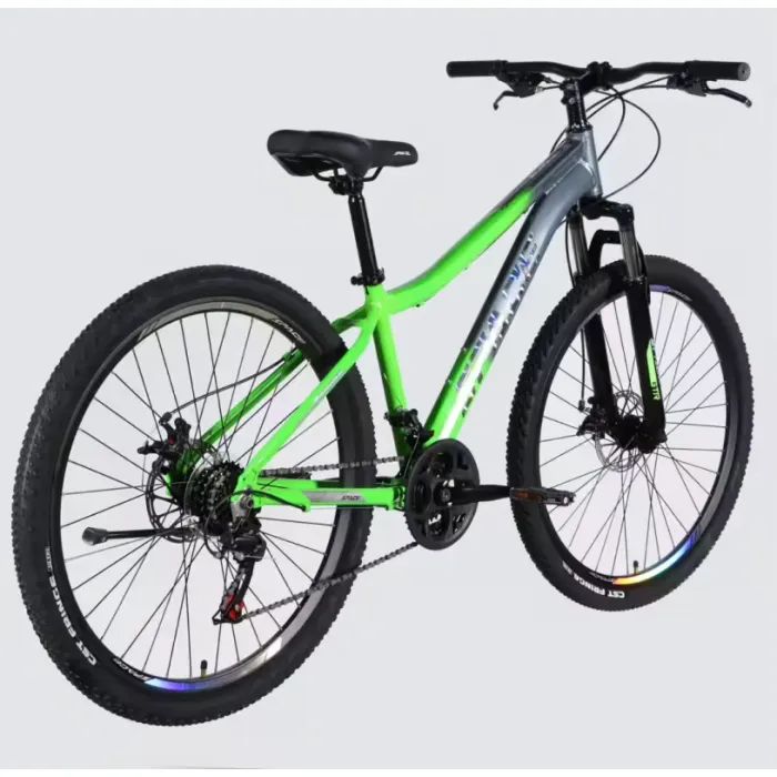 Велосипед Space 27.5" LYRA DD FR рама-15" AL 2026 сріблясто-зелений (OPS-SP-27.5-096) изображение 3