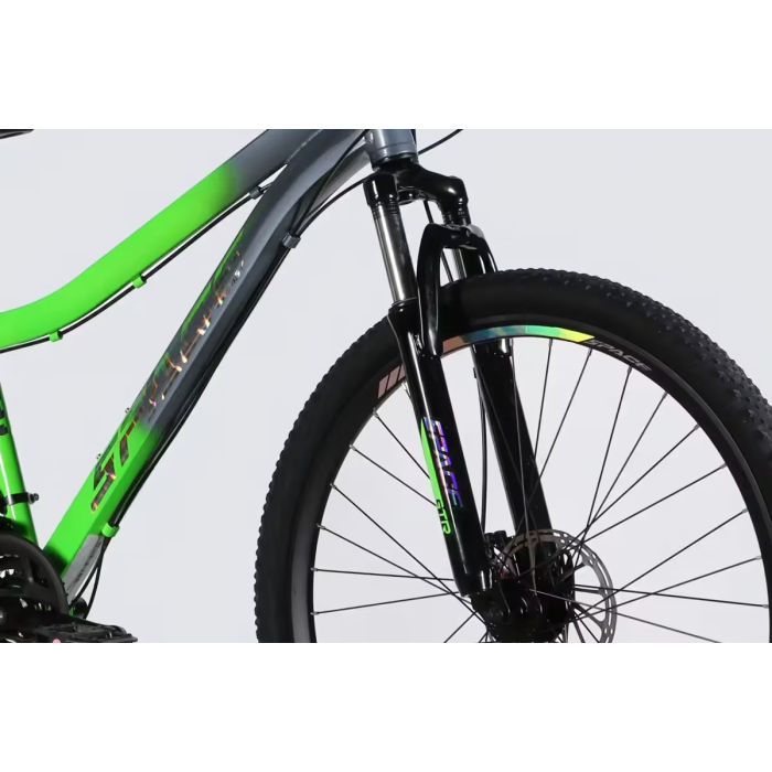 Велосипед Space 27.5" LYRA DD FR рама-15" AL 2026 сріблясто-зелений (OPS-SP-27.5-096) изображение 4