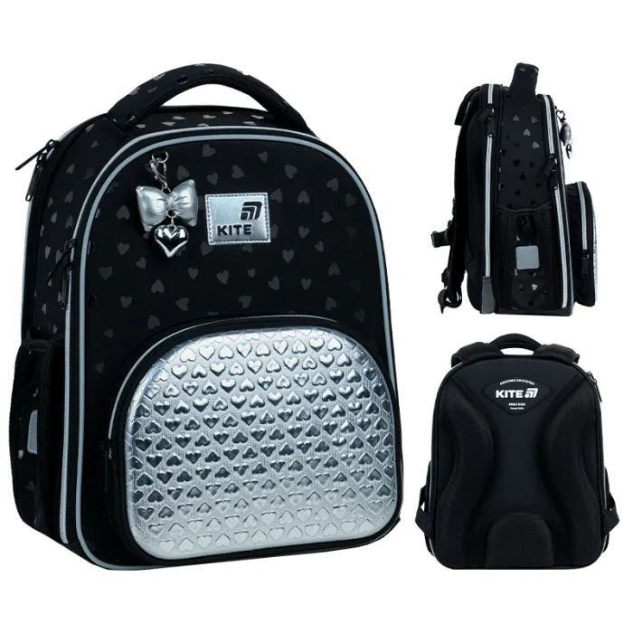 Портфель Kite Education каркасний 556 Black&Silver (K26-556M-2)
