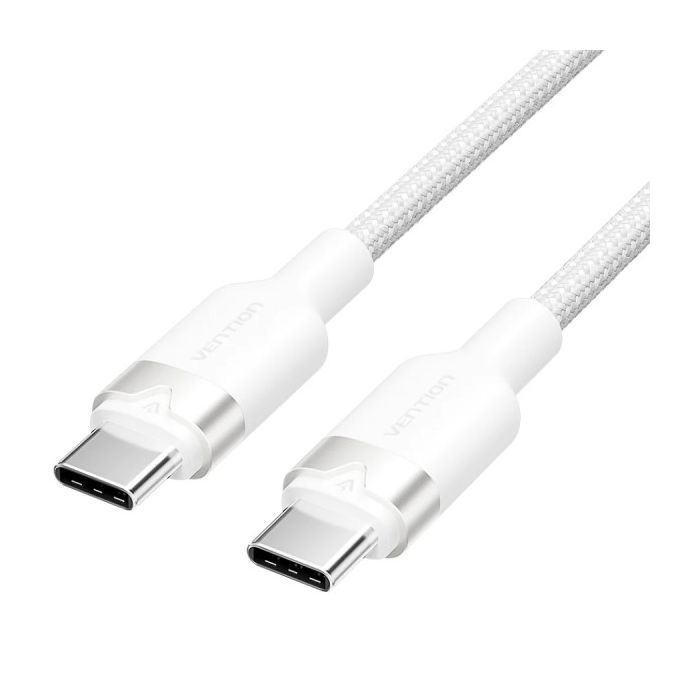 Дата кабель USB-C to USB-C 1.0m 60W aluminum alloy white Vention (TRDWF)