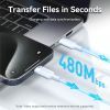 Дата кабель USB-C to USB-C 1.0m 60W aluminum alloy white Vention (TRDWF) изображение 9