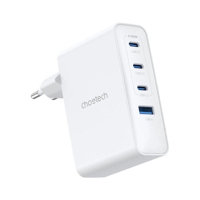 Зарядное устройство Choetech 3xUSB-C + 1xUSB PD100W GaN (PD9002) изображение 2