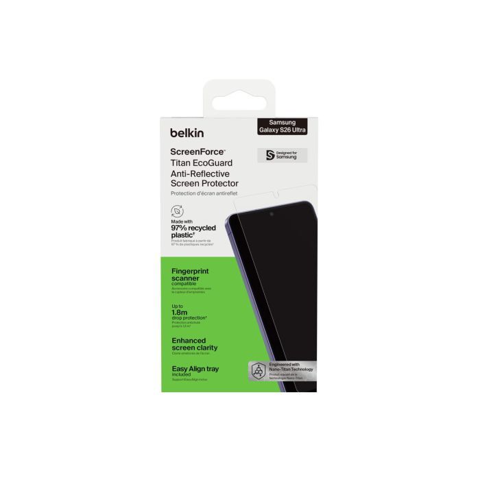 Стекло защитное Belkin Titan EcoGuard Samsung Galaxy S26 Ultra (OVB080HQ) изображение 16