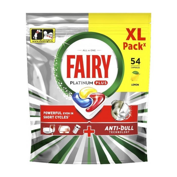 Таблетки для посудомоечных машин Fairy Platinum Plus All in One Lemon 54 шт. (8006530115490)