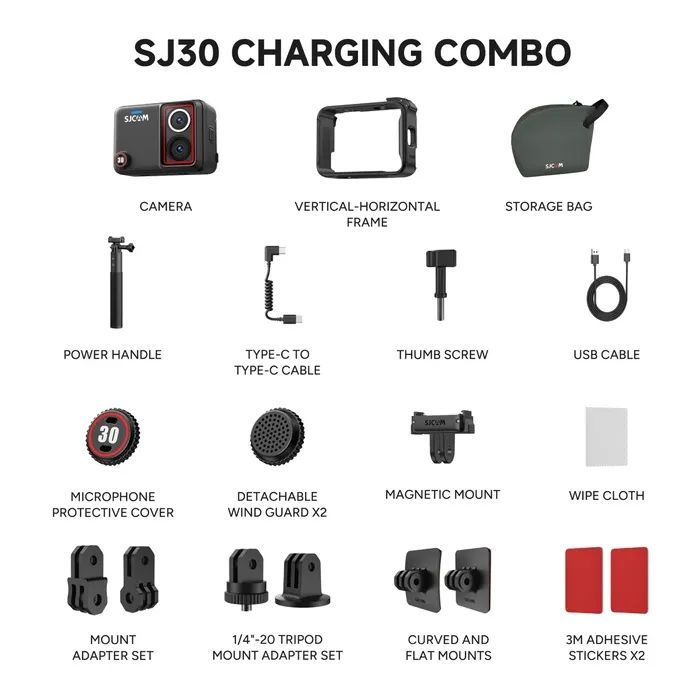 Екшн-камера SJCAM SJ30 Charging Combo (6972476165689) зображення 7