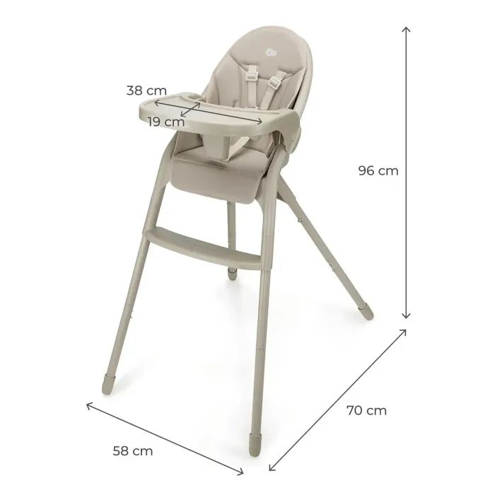 Стілець для годування Kinderkraft Dinnly Beige (5902533931569) зображення 11