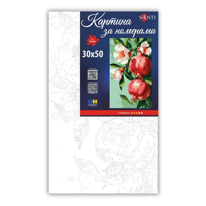 Картина по номерам Santi Квітка гранату 30х50 см (955647) изображение 2