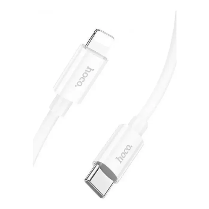 Дата кабель USB-C to Lightning 1.0m PD silicone X87 Magic white HOCO (6931474783189)