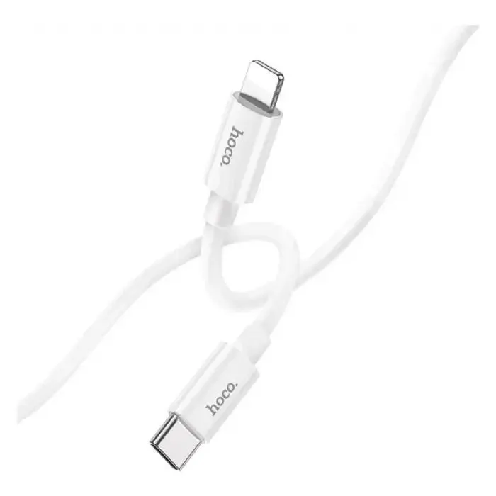 Дата кабель USB-C to Lightning 1.0m PD silicone X87 Magic white HOCO (6931474783189) изображение 2