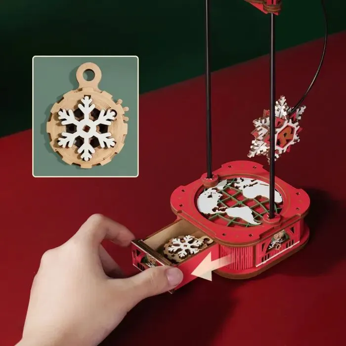 Конструктор Robotime Rokr 3D Санта на лижах (MCD06) изображение 5