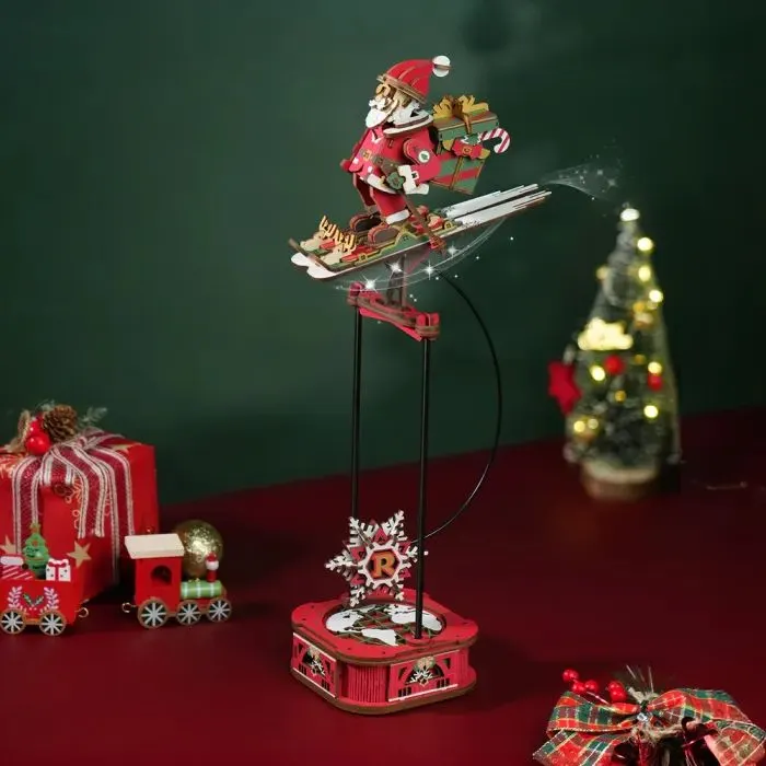 Конструктор Robotime Rokr 3D Санта на лижах (MCD06) изображение 7