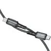 Дата кабель USB-C to USB-C 1.2m 3A nylon black Acefast (6974316280521) изображение 2