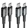 Дата кабель USB-C to USB-C 1.2m 3A nylon black Acefast (6974316280521) изображение 3