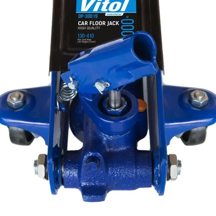 Домкрат Vitol DP-30019, подкатный, гидравлический, 3т, min 130мм, max 410мм, поворотная ручка (DP-30019) изображение 4