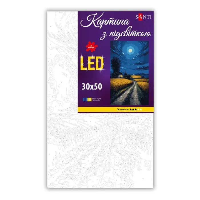 Картина по номерам Santi Українські степи 30х50 см LED підсвіткою (956544) изображение 2