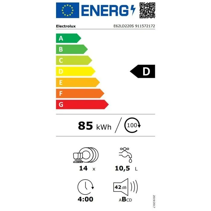 Посудомоечная машина Electrolux E62LD220S изображение 17