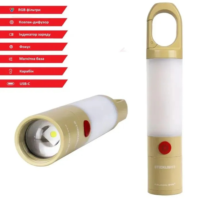 Фонарь Falcon Eye Sticklight (1000 Lm) White/Red LED Focus Magnetic USB-C (FCL0028) (DAS303967) изображение 4