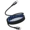 Дата кабель USB-C to USB-C 1.0m 5A magnetic aluminum alloy black Vention (TSABF)