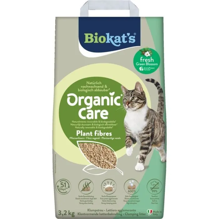 Наполнитель для туалета Biokat's Organic Care Fresh рослинний 8 л/3.2 кг (4002064617527) изображение 3