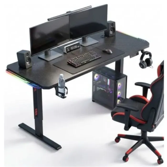 Комп'ютерний стіл GT Racer TY-1456 Black (TY-1456 (140x60x71-116) Black) зображення 5