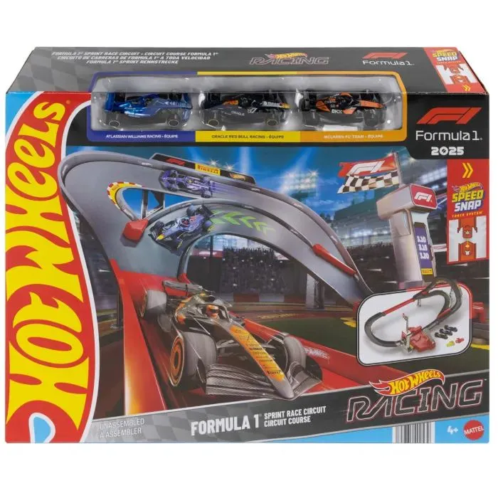 Автотрек Hot Wheels Трасса для гонки Формула 1 (JNN32)