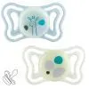 Пустышка Chicco Physio Light силіконова від 2 до 6 місяців 2шт. (люмінесцентна) (71088.41)