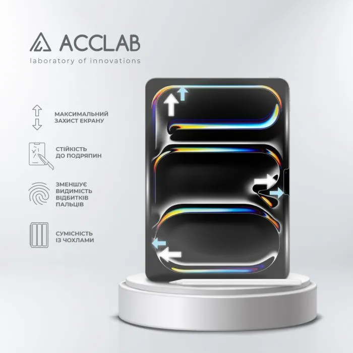 Скло захисне ACCLAB Full Glue Apple iPad Pro 13 (2024) (1283126593710) зображення 4
