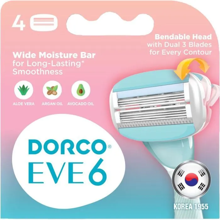 Змінні касети Dorco Eve6 для жінок 6 лез 4 шт. (8801038583112) зображення 3