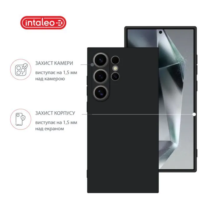 Чохол до мобільного телефона Intaleo Silicone Samsung Galaxy S24 Ultra Black (1283126600425) зображення 3