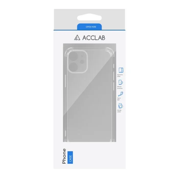 Чохол до мобільного телефона ACCLAB TPU ShockProof Apple iPhone 12 Transparent (1283126610806) зображення 2