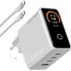 Зарядний пристрій Vention 3xUSB-C + 1xUSB 140W GaN + cable USB-C to USB-C white (TZ-FCOI0-EU)