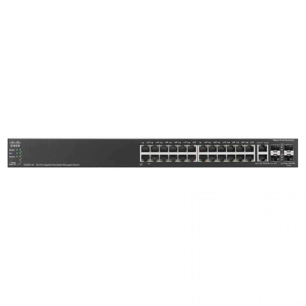 Комутатор мережевий Cisco SG500-28 (SG500-28-K9-G5) зображення 2