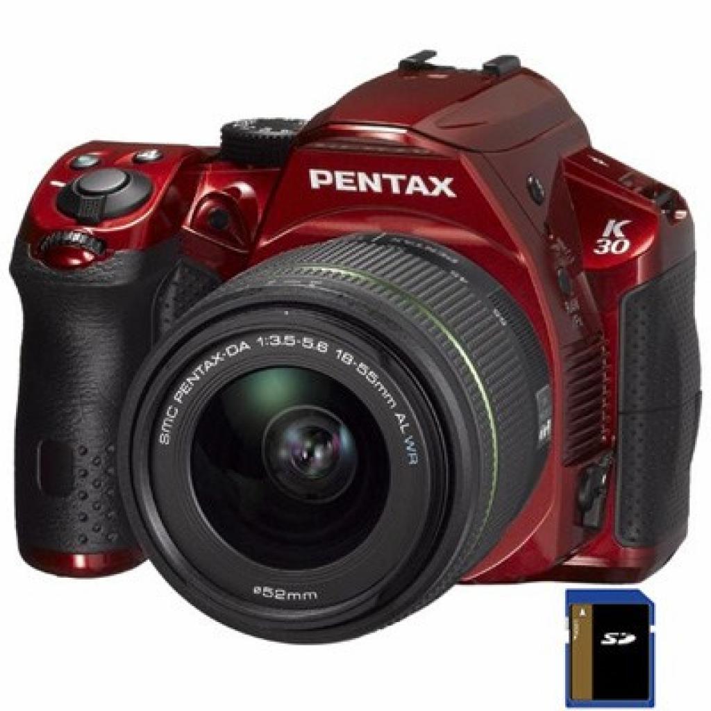 Цифровий фотоапарат Pentax K-30 crystal bordeaux + DA 18-55mm WR (14031)