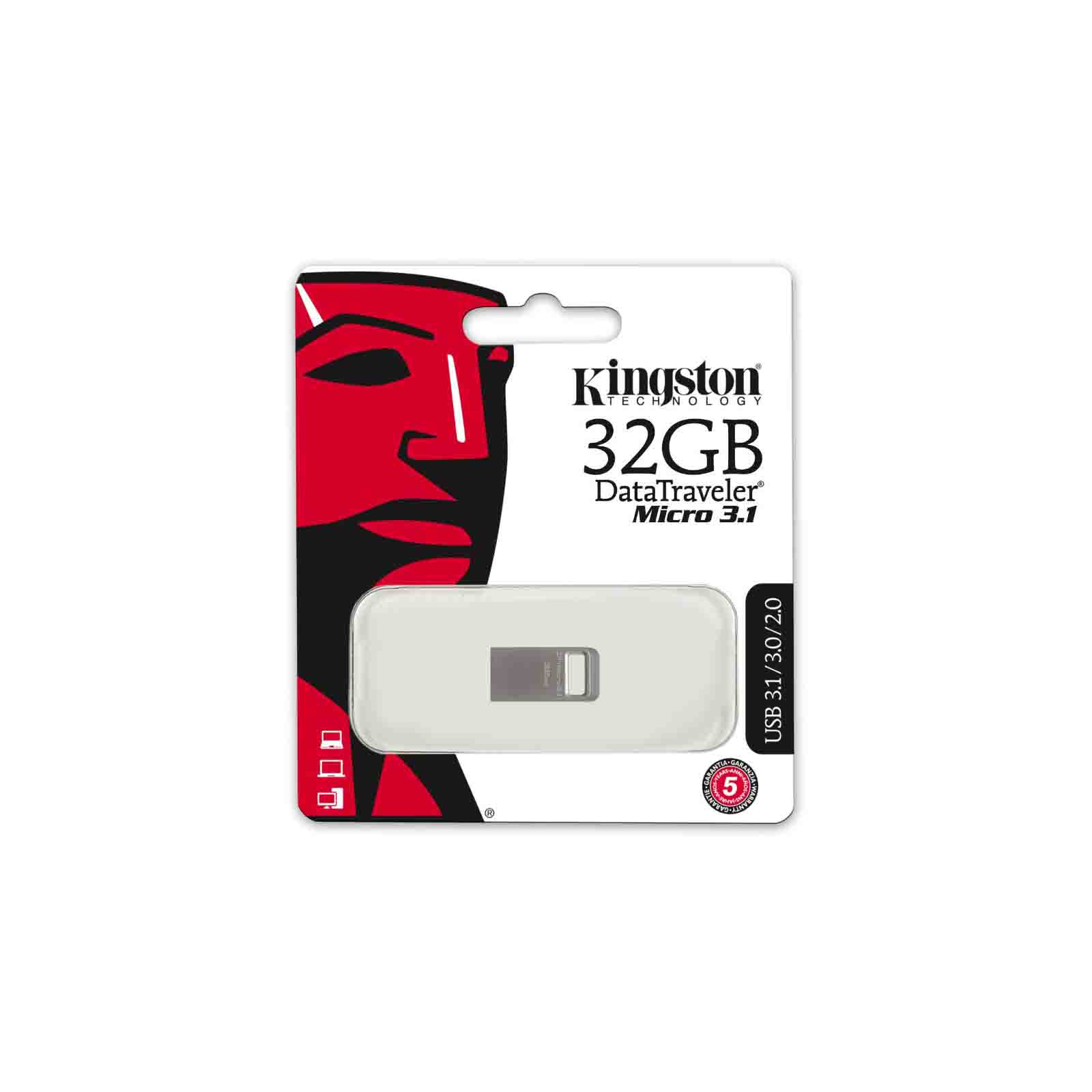 USB флеш накопитель Kingston 32Gb DT Micro USB 3.1 (DTMC3/32GB) изображение 3