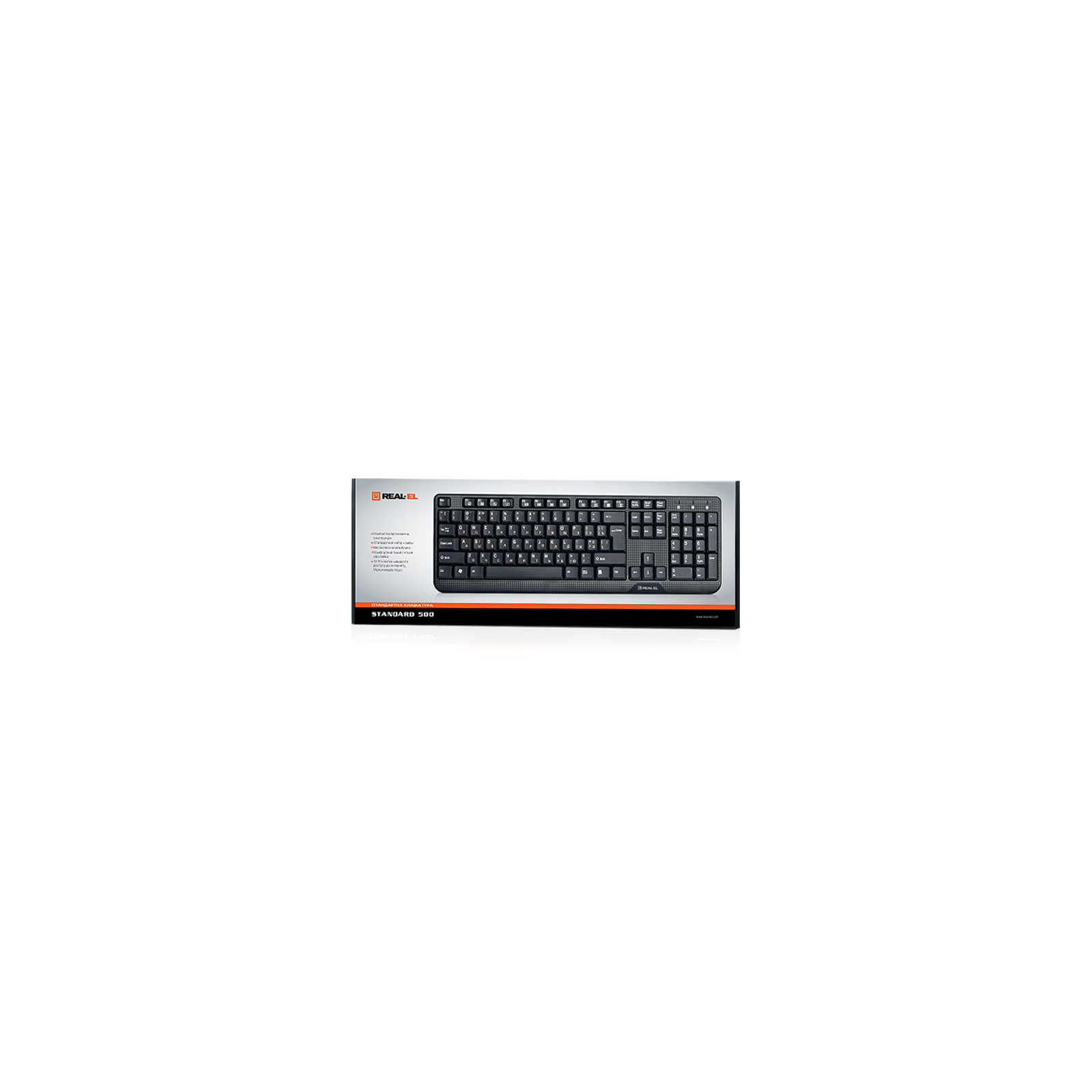 Клавіатура REAL-EL 500 Standard, USB, black зображення 2
