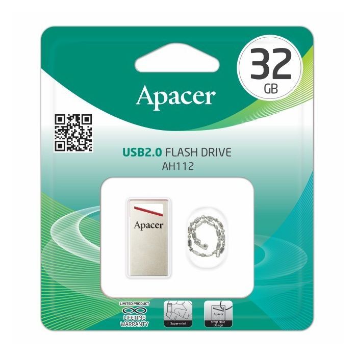 USB флеш накопитель Apacer 32GB AH112 USB 2.0 (AP32GAH112R-1) изображение 2