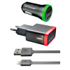 Зарядное устройство E-power Комплект 3в1 2 * USB 2.1A + смарт кабель (EP822CHS) изображение 2