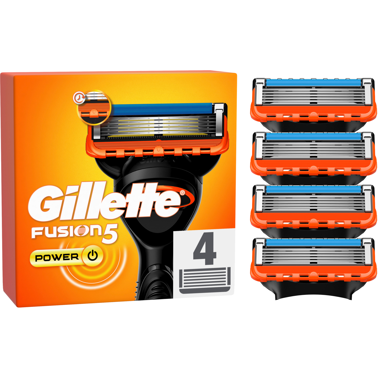 Змінні касети Gillette Fusion5 Power 4 шт. (7702018877591/7702018867219)