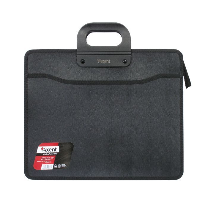 Папка - портфель Axent В4, 3 compartments, black, with zipper closure (1603-01-А)