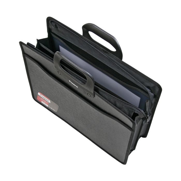Папка - портфель Axent В4, 3 compartments, black, with zipper closure (1603-01-А) зображення 2