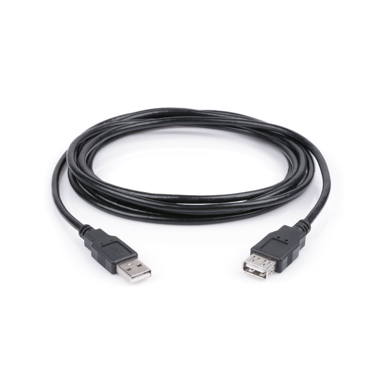 Дата кабель USB 2.0 AM/AF 1.5m Vinga (USBAMAF02-1.5) изображение 2