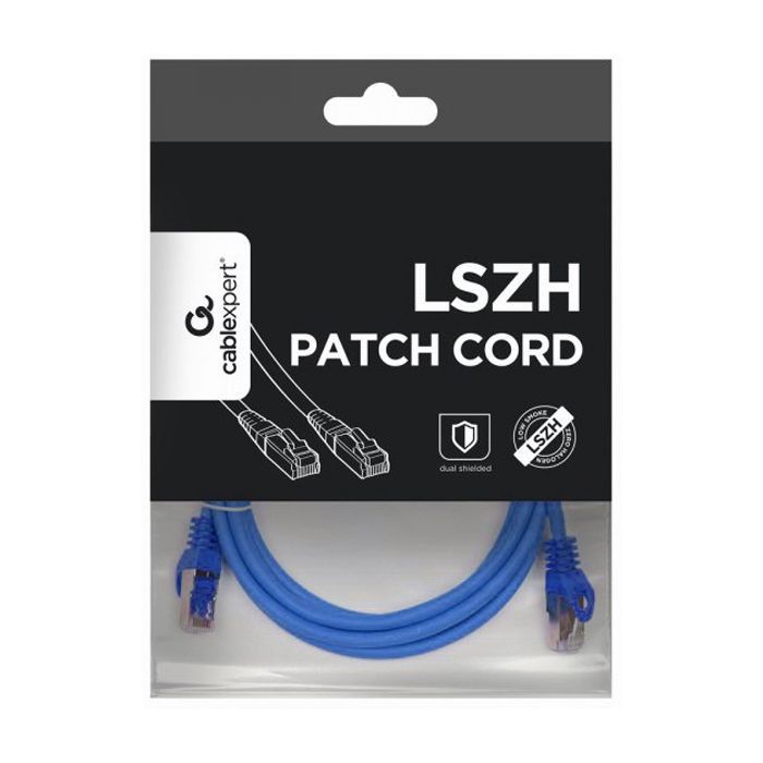 Патч-корд 0.5м S/FTP Cat 6A CU LSZH blue Cablexpert (PP6A-LSZHCU-B-0.5M) изображение 4