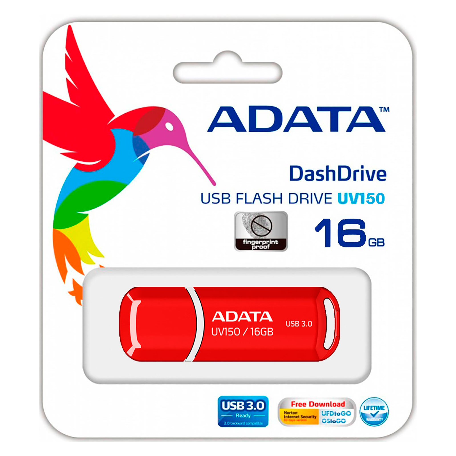 USB флеш накопитель ADATA 16GB UV150 Red USB 3.0 (AUV150-16G-RRD) изображение 6